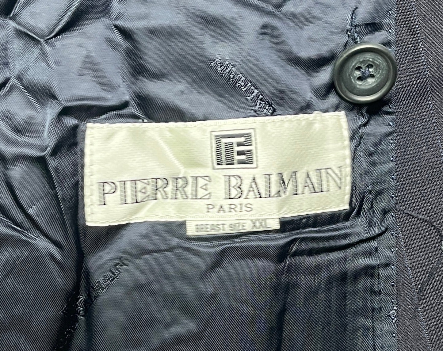 Balmain MEN'S Jacket Pin Striped Navy Size XXL SKU 000441