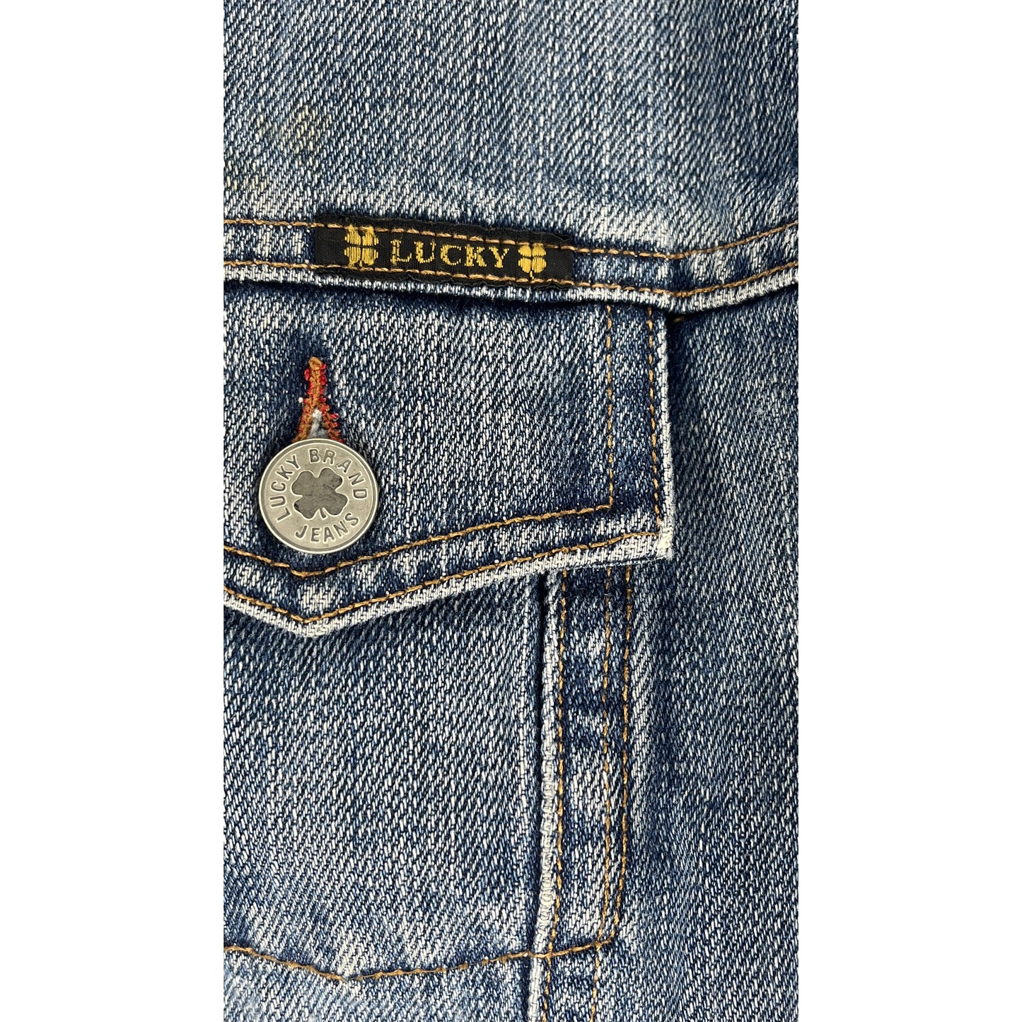 Lucky Brand Denim Jacket Button Down Medium Blue Size M SKU 000425-6