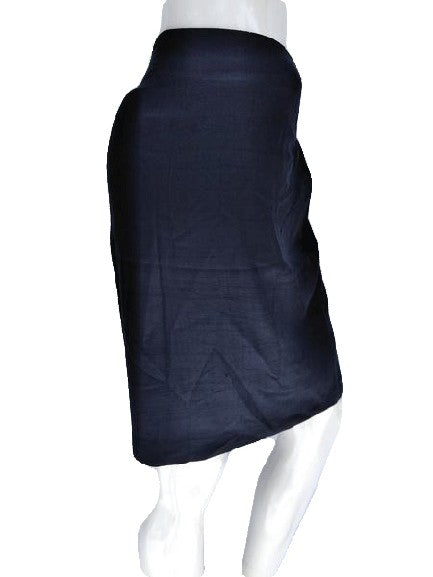 80's Black Silk Skirt Size 10 SKU 000133