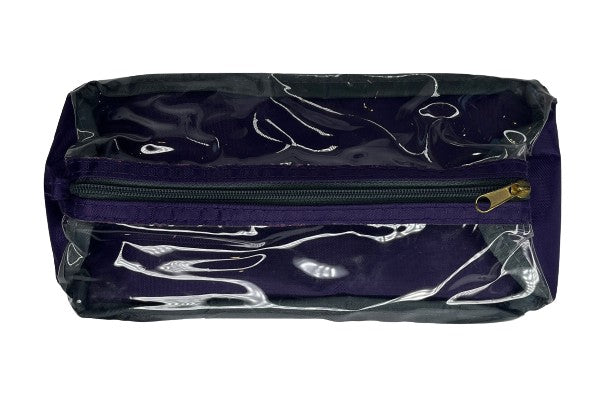 Makeup Bag Small Triangular Clear Purple SKU 000432