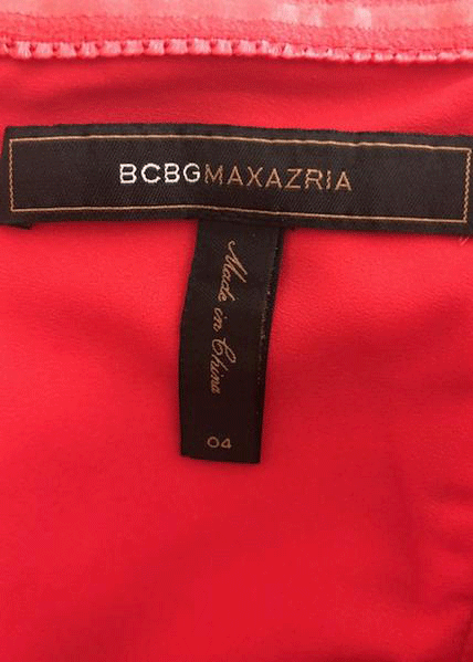 BCBG MAXAZRIA Strapless Red Mini-Dress Size 4 SKU 001003-10