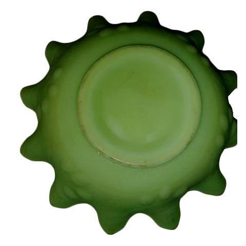 Vintage Fenton Candy Dish Green Satin (SKU 000000-5-13)