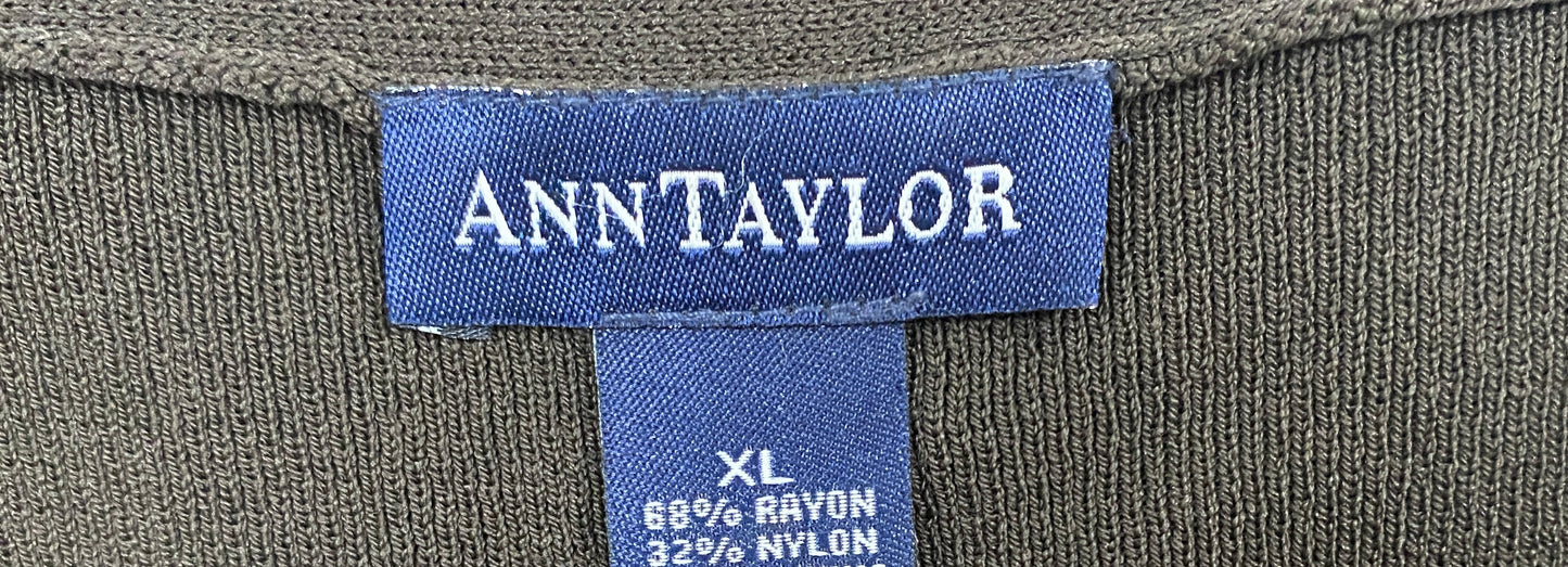 Ann Taylor Sweater Top  Dark Brown  Size XL  SKU 000343-5