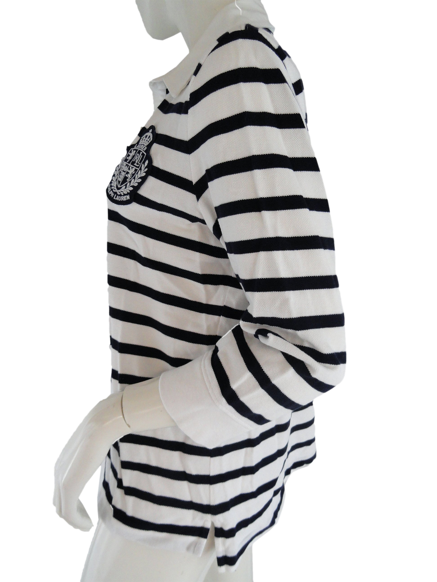 Ralph Lauren Top Navy White Striped Size L (G) (SKU 000173)