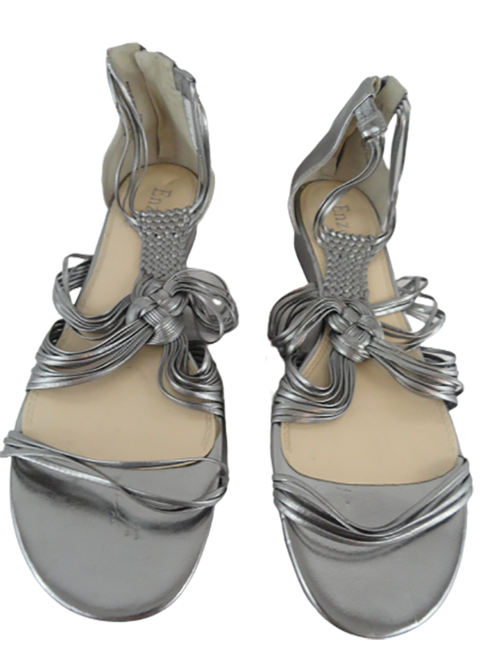 Enzo Angioimi Women's Sandals Silver 11M NWOT SKU 000280-7