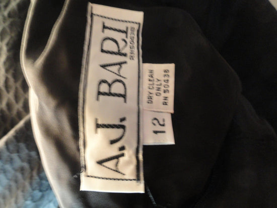 A.J. Bari 70's Black Belted Dress Size 12 SKU 000123