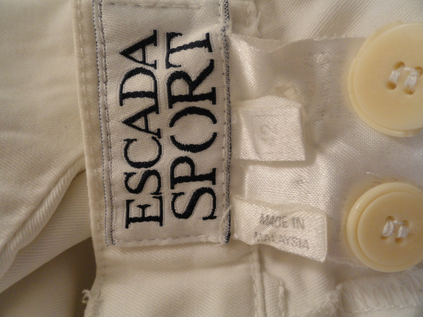 Escada Sport White Pants Size 42 SKU 000125