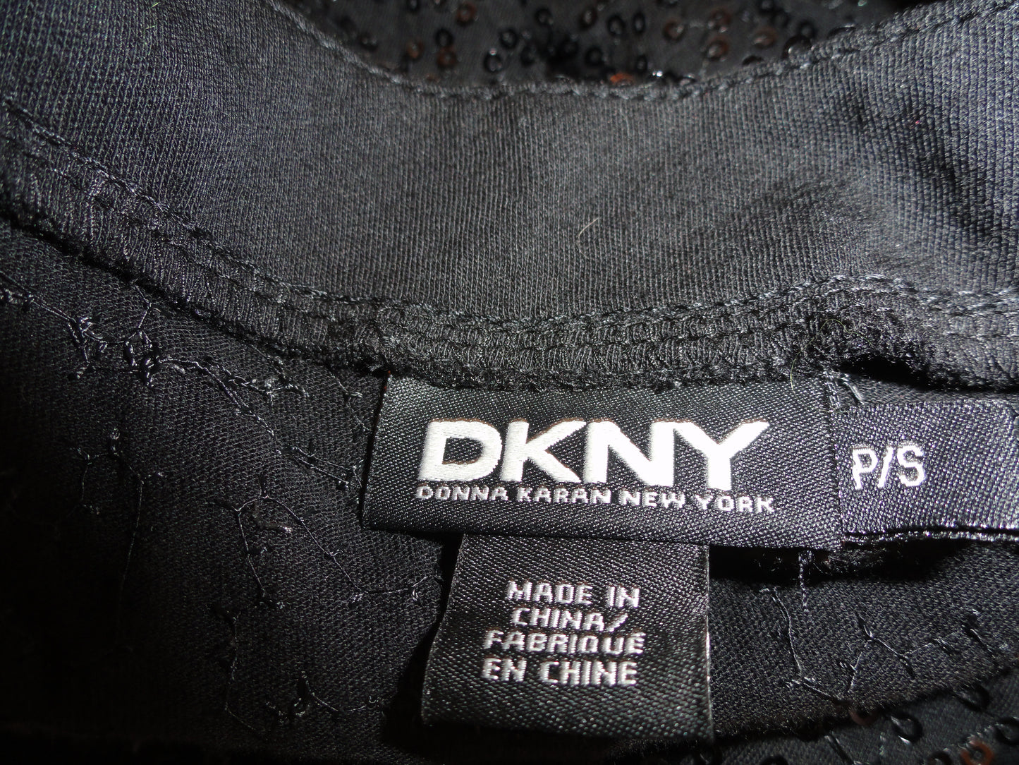 DKNY 70's Sequin Top Black P/S (SKU 000188-6)