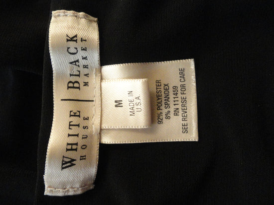 White House Black Market 90's Long Sleeve Crop Top Black Size M SKU 000137