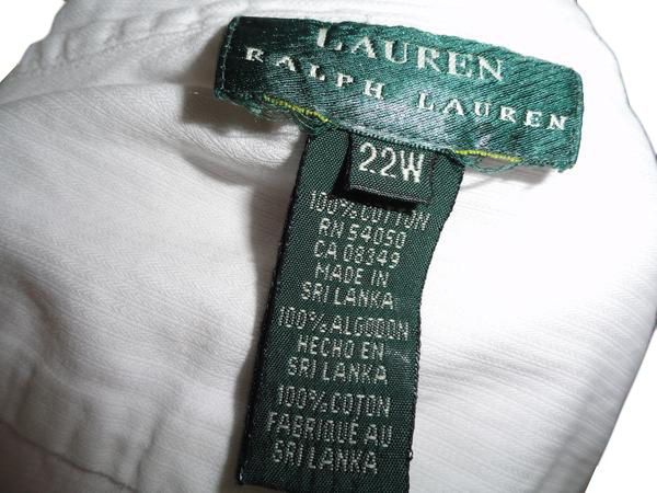 Lauren Ralph Lauren 70's Blouse White Size 22W SKU 000197-3