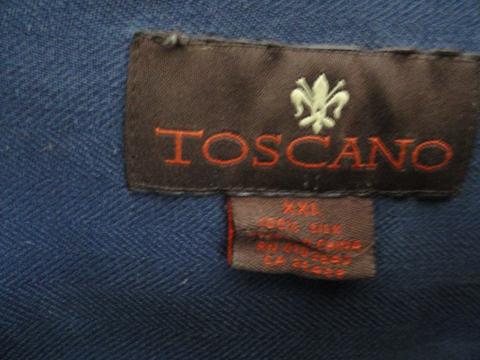 Toscano Men's Shirt Blue Size XXL SKU 000161