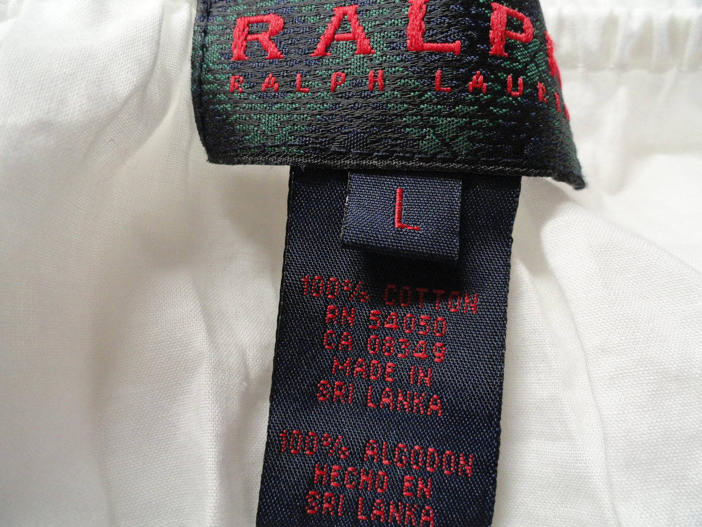 Ralph Lauren 70's Top White Size L (Black) SKU 000240-7