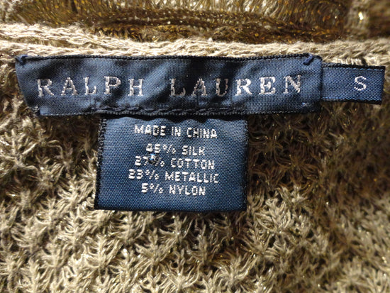 Ralph Lauren 60's (Blue) Top Dark Tan & Gold Sz S SKU 000291-8