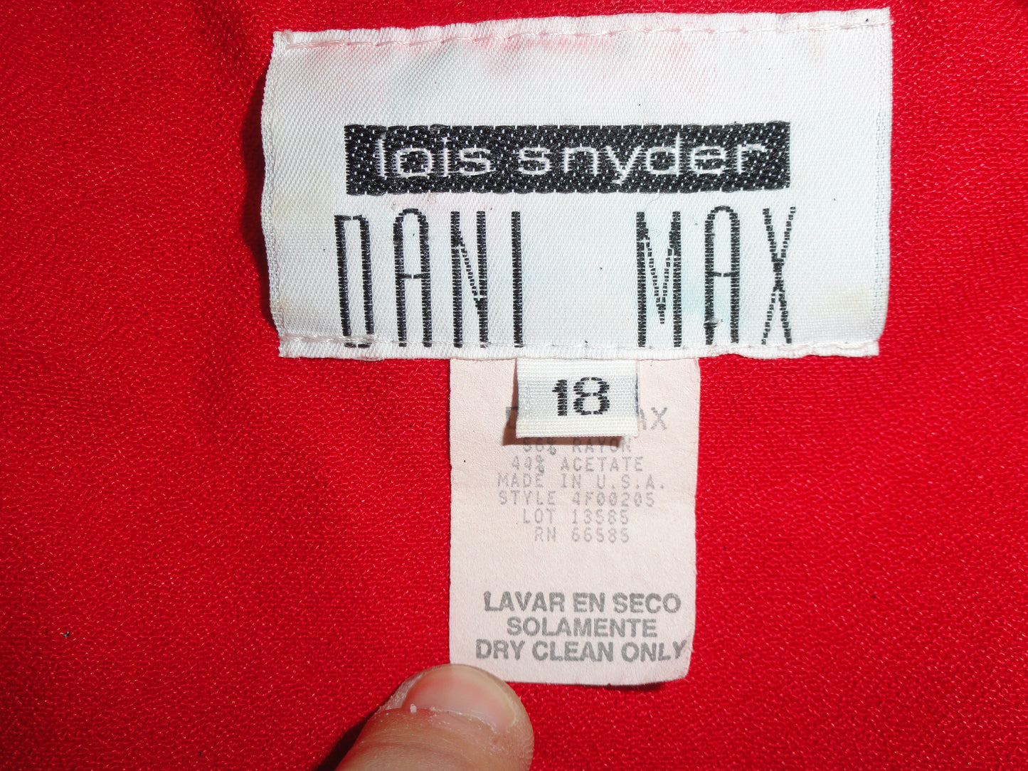 Dani Max Blazer Red Sz 18 (SKU 000016)