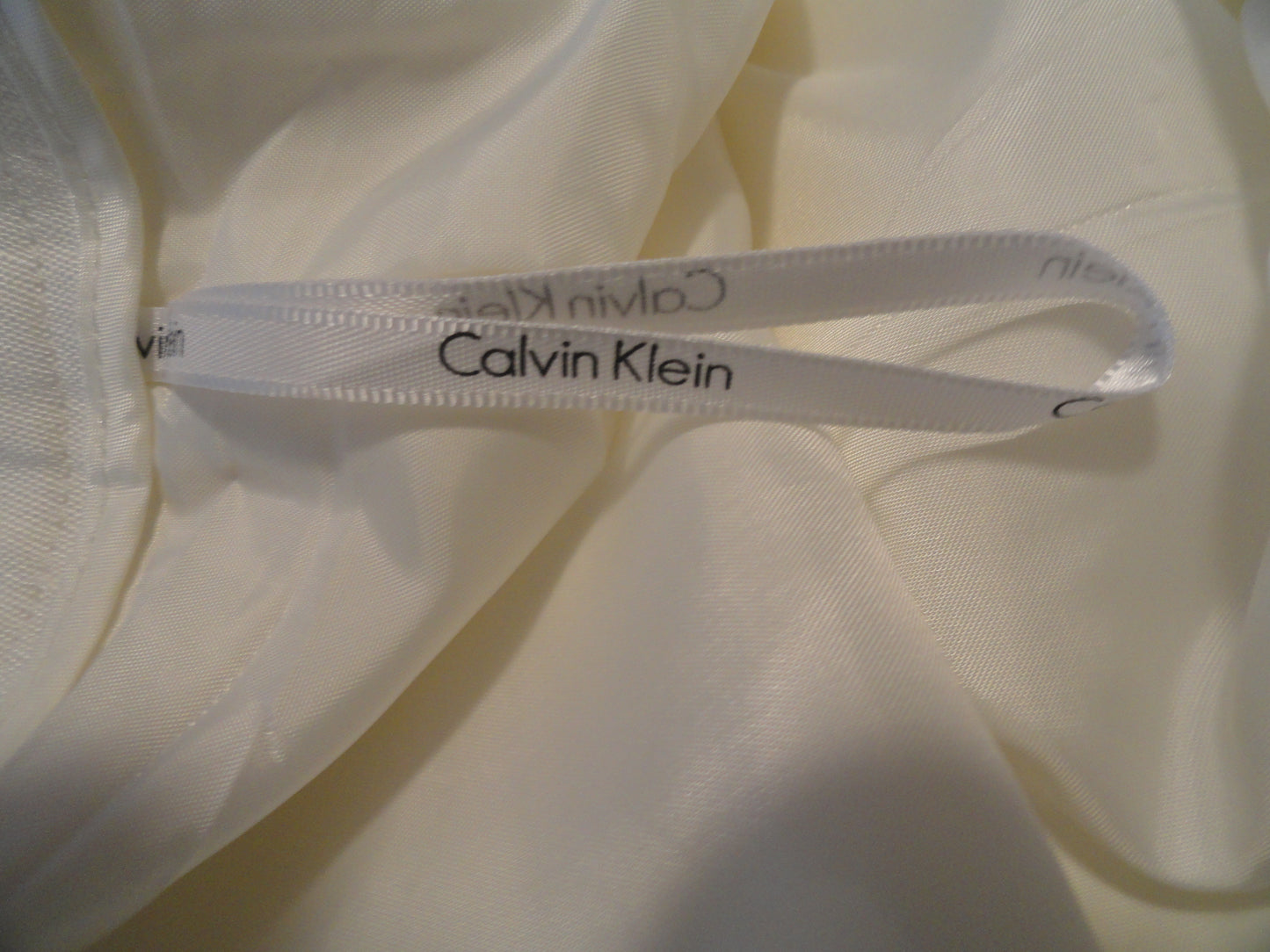 Calvin Klein 70's Pants Ivory Linen Size 12 (SKU 000265-12)