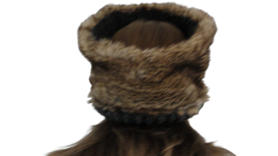 Fur Head Band Ear Warmer Brown & Cream (SKU  000015)