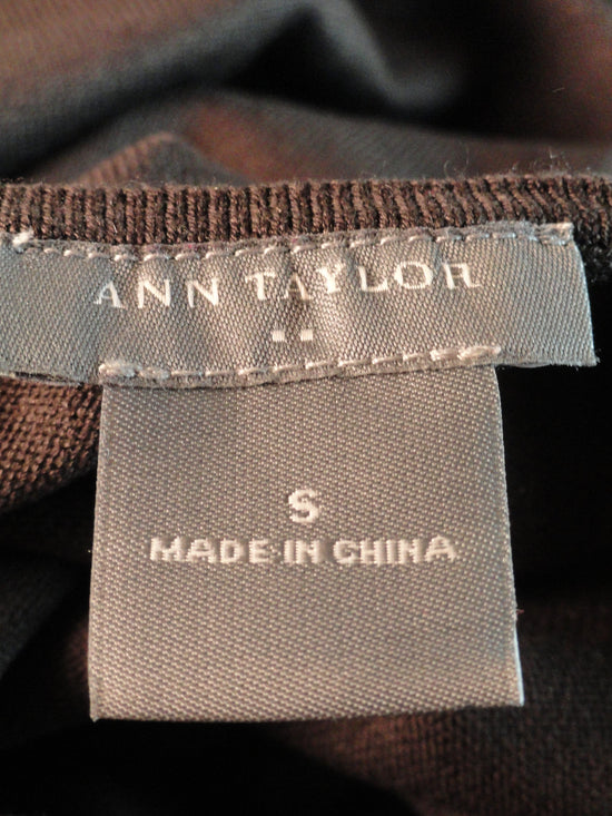 Ann Taylor Brown Knit Top Size S (SKU 000024)