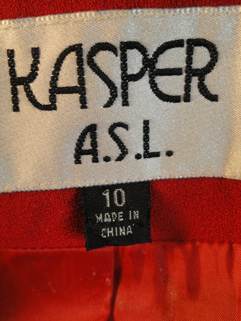 Kasper A.S.L. 70's Blazer Red Size 10 SKU 000030