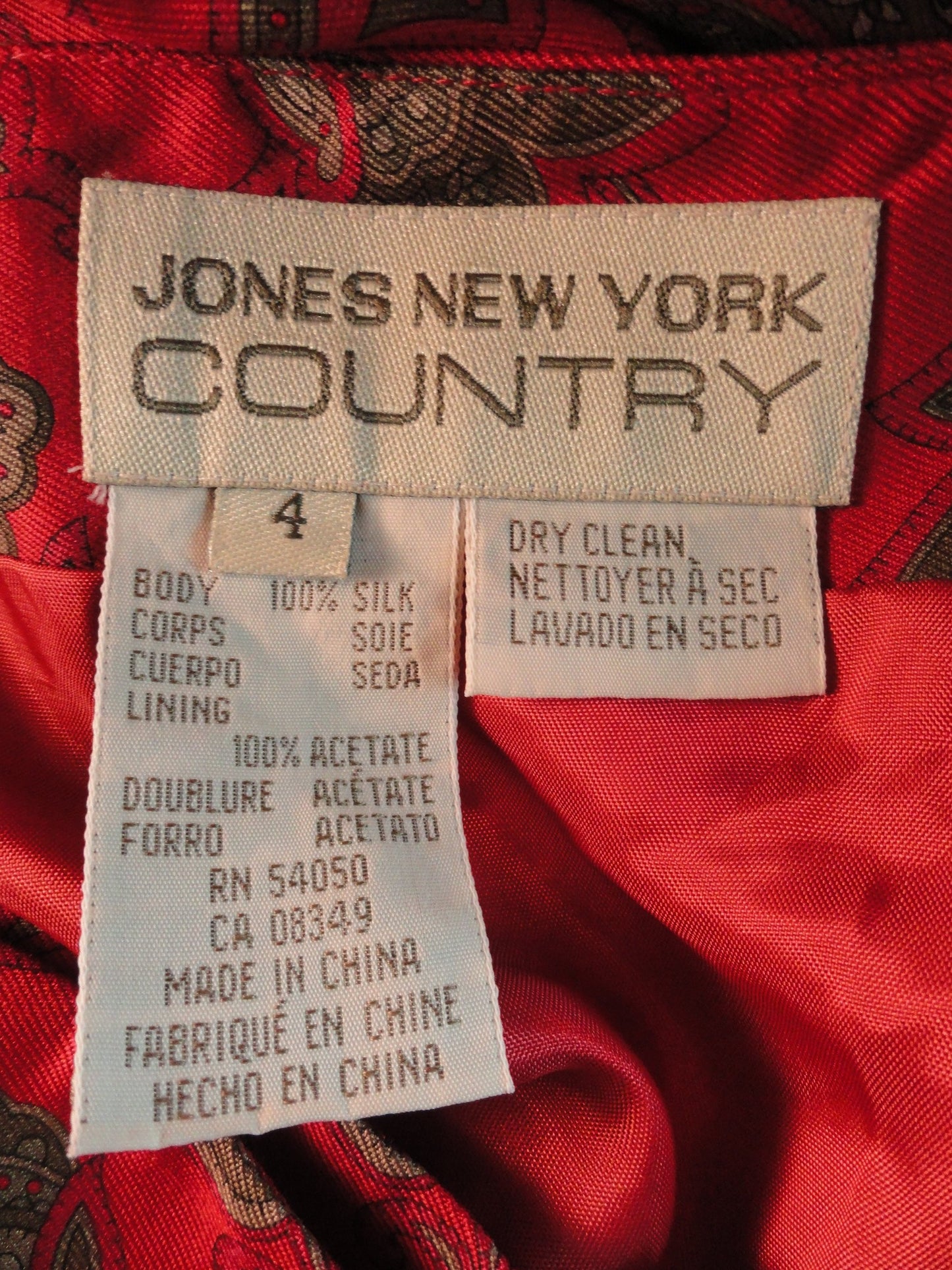 Jones Country Paisley Wrap/Midi Skirt Rust and Olive Green Sz 4 000054