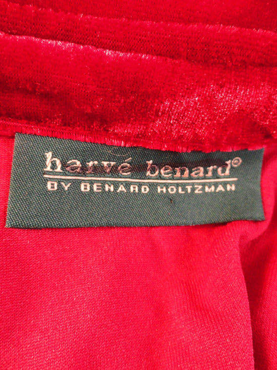 Harve Benard 90's Red Velvet Top Size L SKU 000089