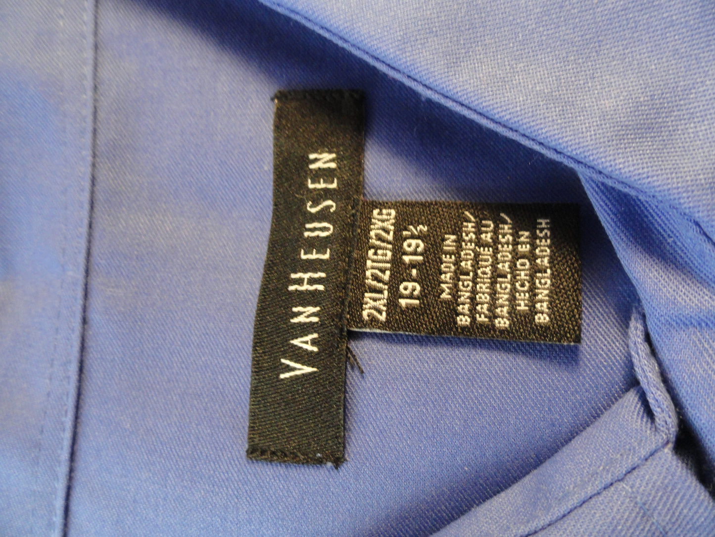 MENS Van Heusen Shirt Ocean Blue Long Sleeve Size 2XL SKU 000166