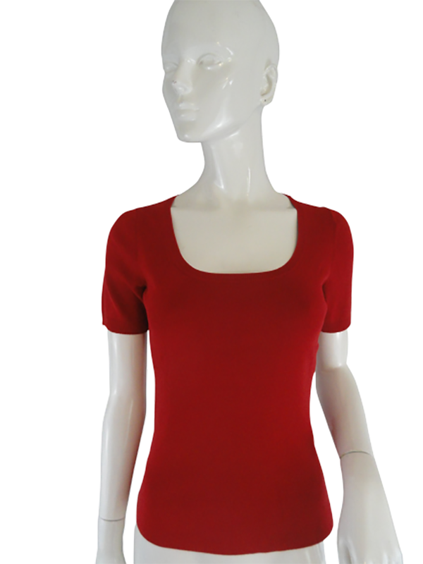 Ann Taylor Loft Top Red Short Sleeve Size XS SKU 000087