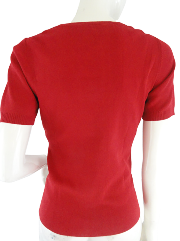 Ann Taylor Loft Top Red Short Sleeve Size XS SKU 000087