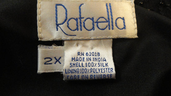 Rafaella 70's Black Beaded Vest Size 2X SKU 000173