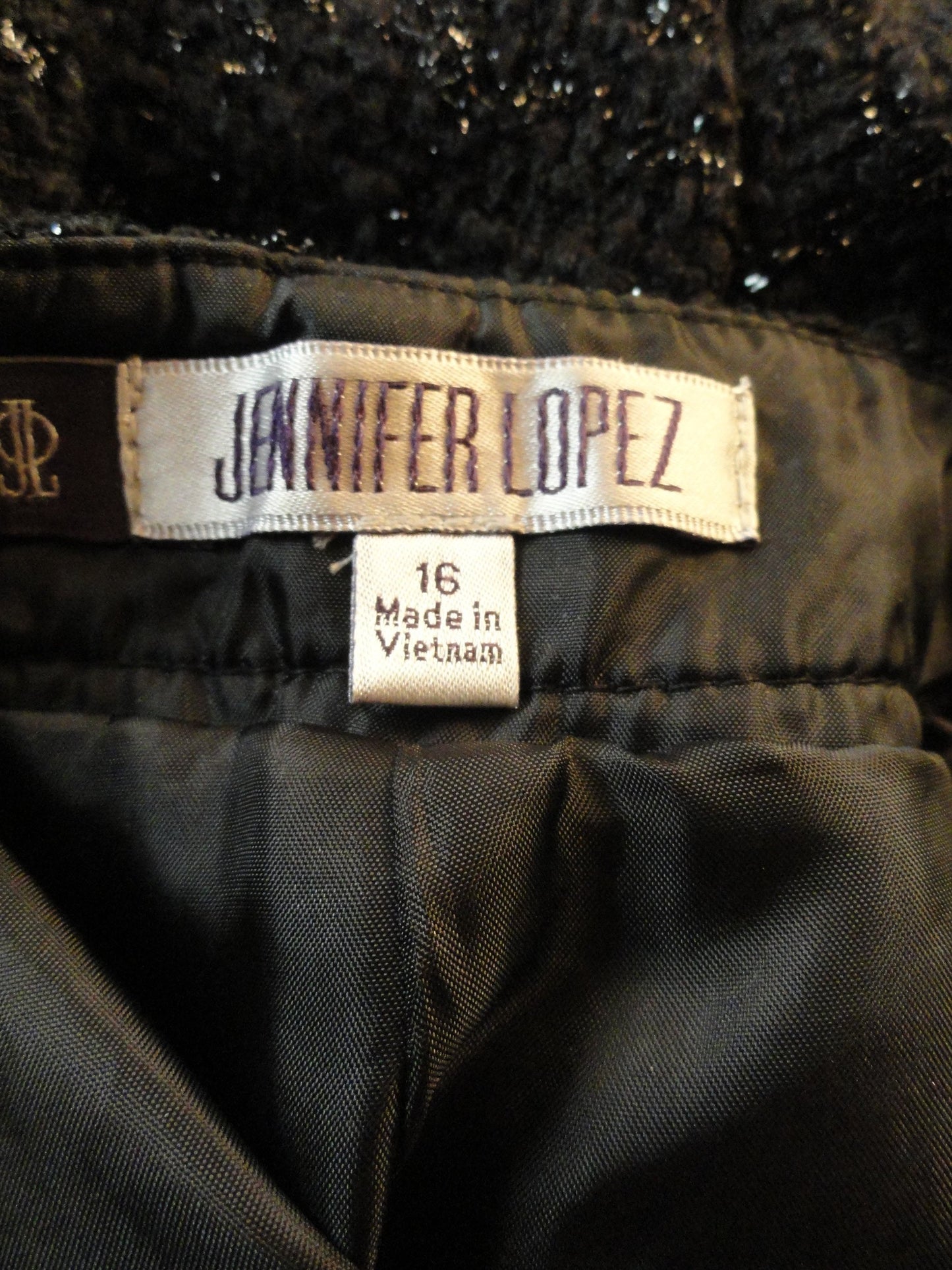 Jennifer Lopez 80's Black Starlet Shorts Size 16 SKU 000070