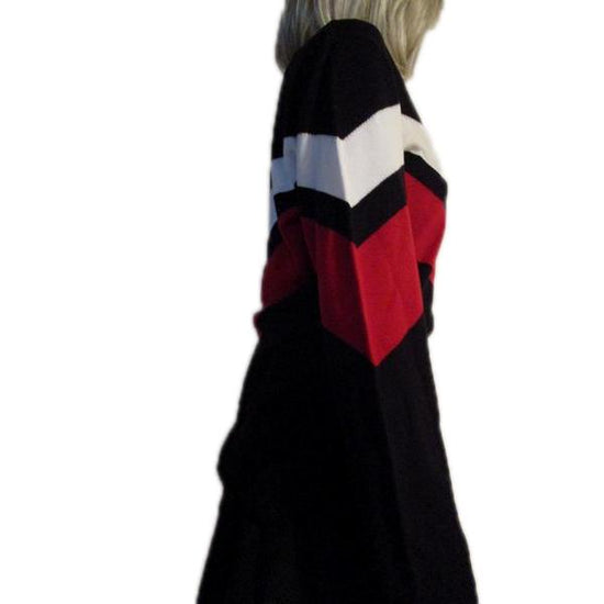 Calvin Klein 70's Sweater Black White and Red Size XL SKU 000231-9