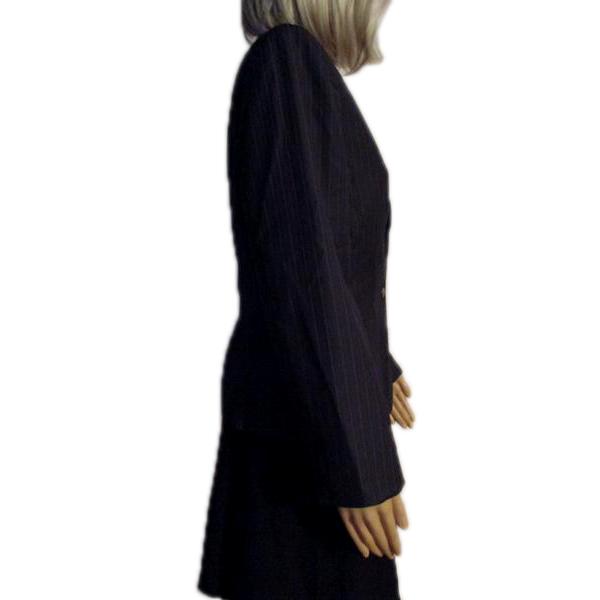 Calvin Klein 90's Jacket Gray Pin Striped Size 10 SKU 000231-10