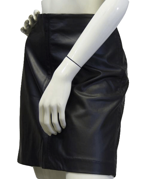 Old Navy 70's Black Vegan Leather Skirt Size 10NWT SKU 000039