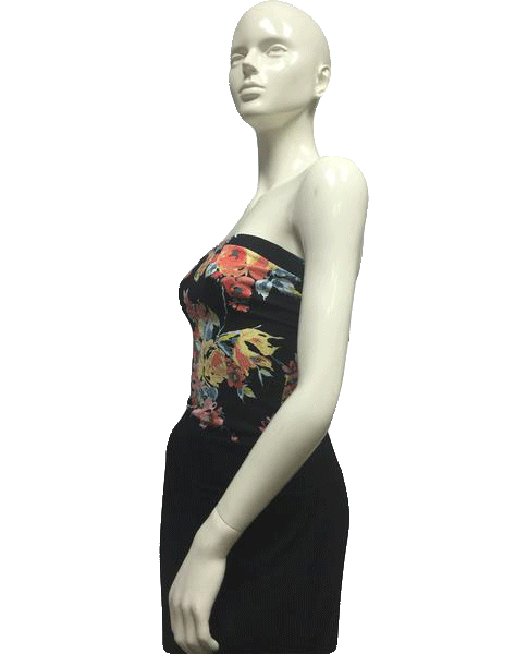 Ambiance Apparel Tube Top Floral Print Strapless Size L NWT SKU 000095