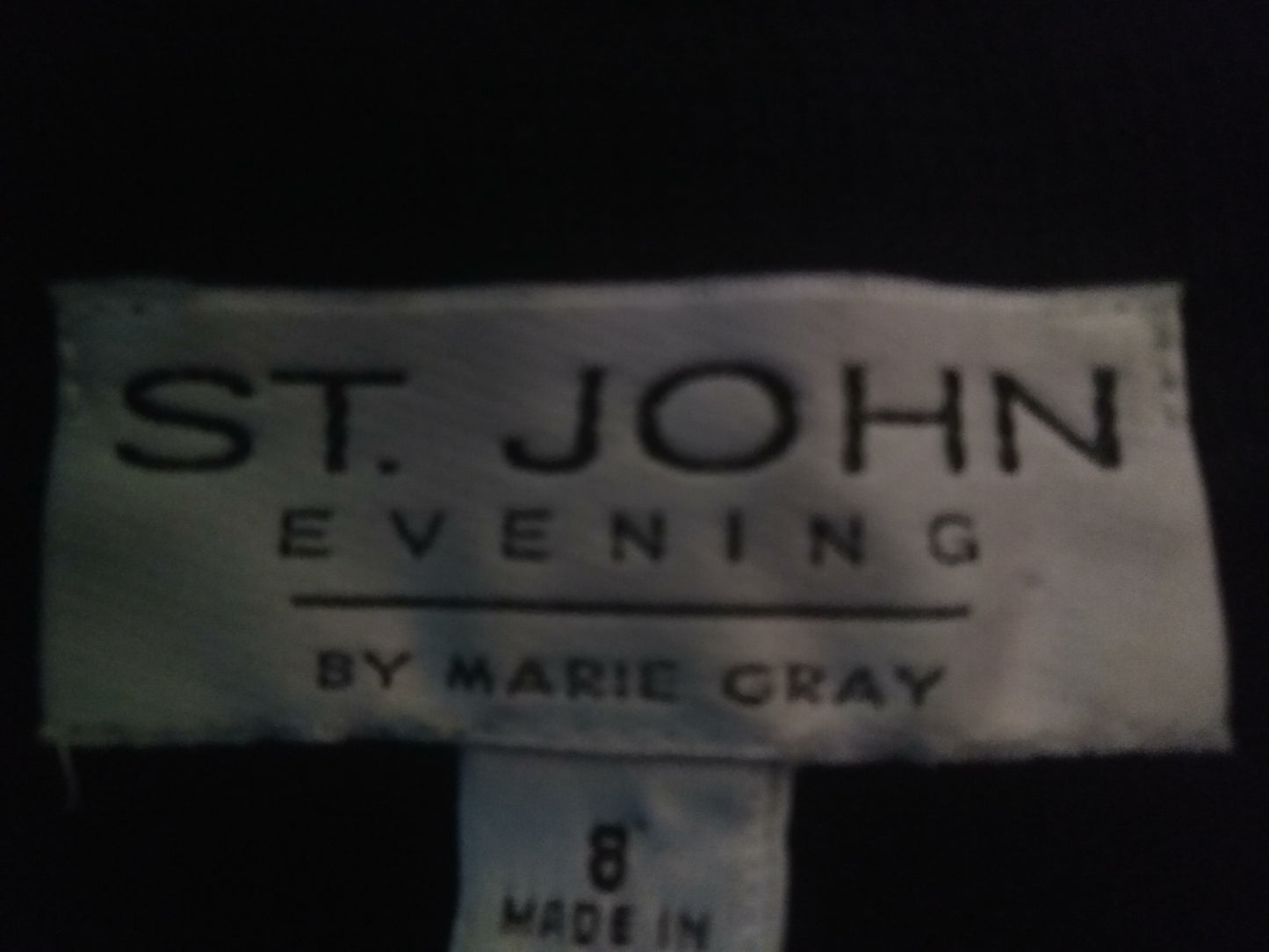 St. John Knit Evening Blazer Black Size 8 SKU 000256-7
