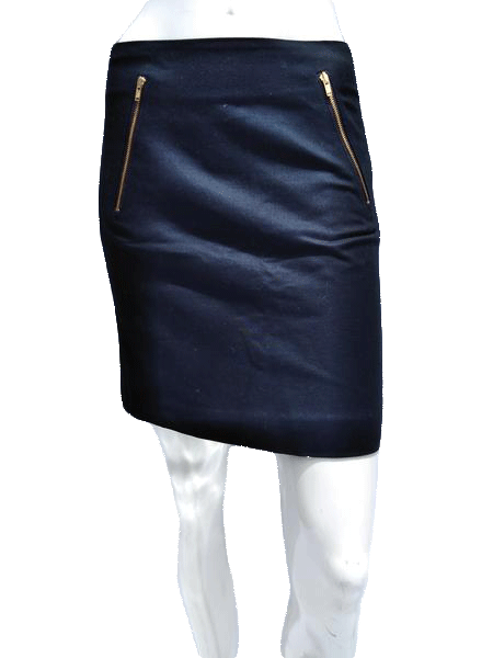 Banana Republic 70's Black Mini Skirt with gold zippers Size12 SKU 000133