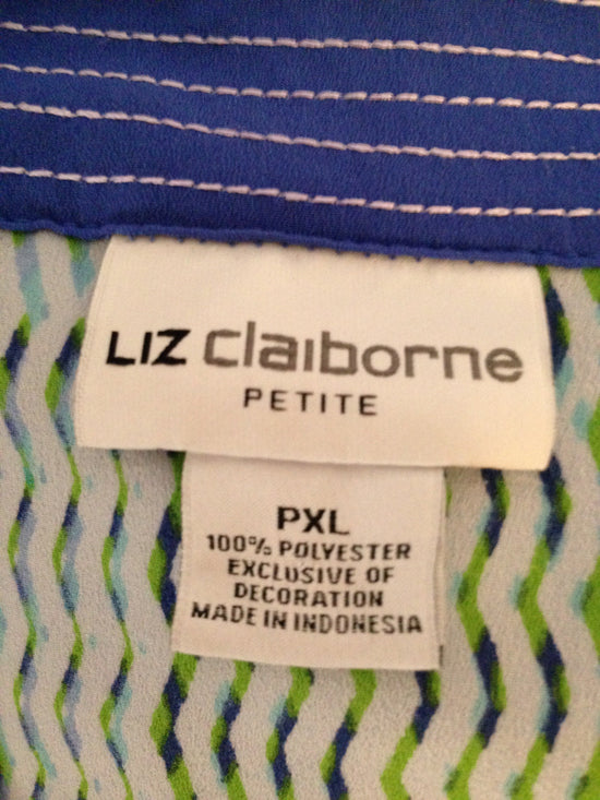 Liz Claiborne 80's Top Multi Colored Petite XL (SKU 000209)