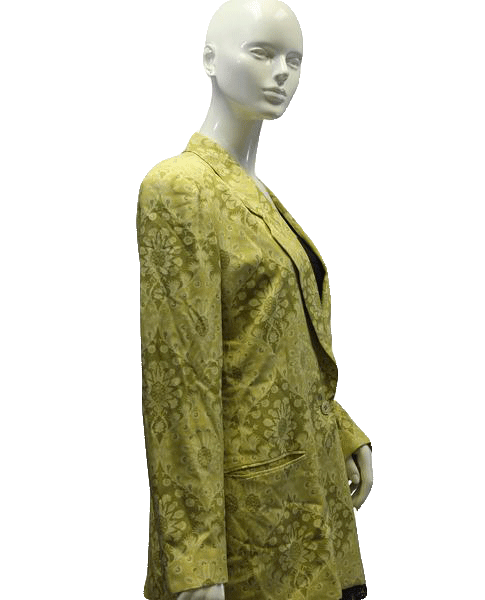Adrienne Vittadini 70's Blazer Yellow & Green Size M SKU 000008