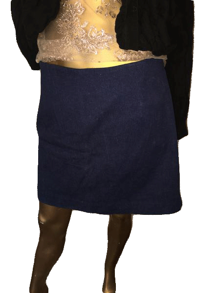 SKIRT Dark Denim Mini Skirt with Attached Shorts Size 14 SKU 000144