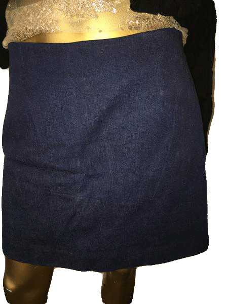 SKIRT Dark Denim Mini Skirt with Attached Shorts Size 14 SKU 000144