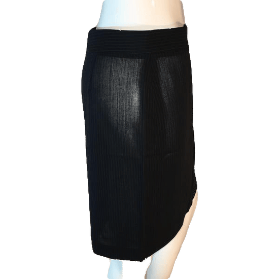 DKNY 70's Black Pin Striped Professional Skirt Size 8 SKU 000202