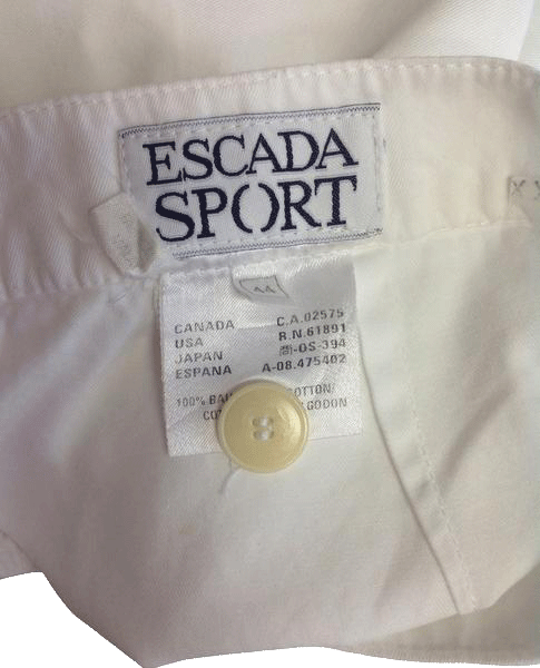 Escada Sport 70's Shorts White Size 44 (US 14) SKU 000009