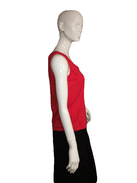 Talbots Red Sleeveless Top with Round Neck Line Size S SKU 000137