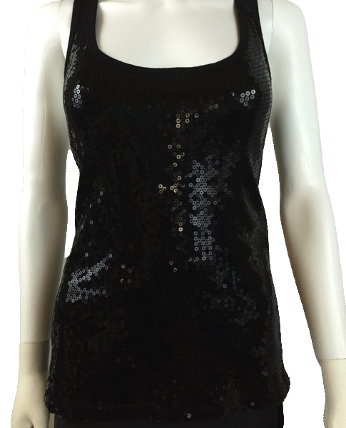 ON 70's Sequin Black Long Top Size Medium SKU 000081
