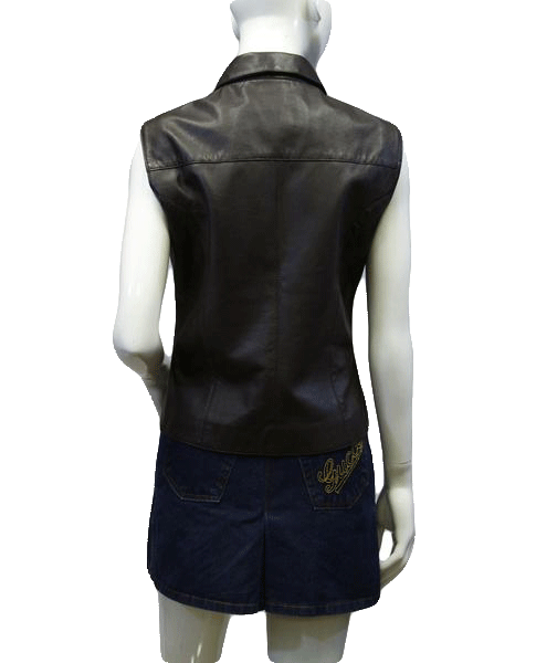 Saguaro West Womens Vest Brown Leather Size S SKU 000038