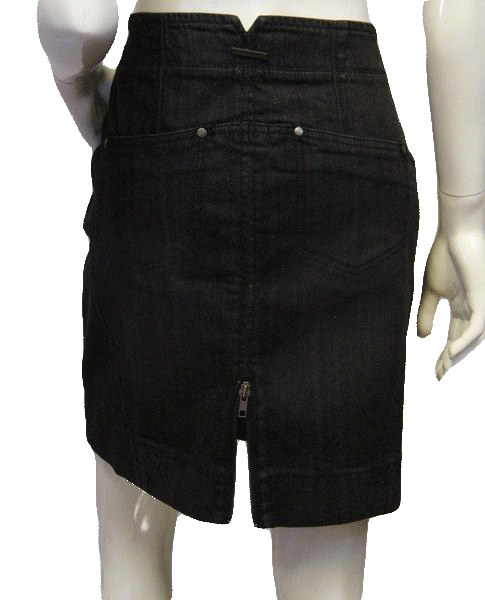 DKNY SKIRT Double Take Zip Jean Skirt Size 8 (SKU 000009)