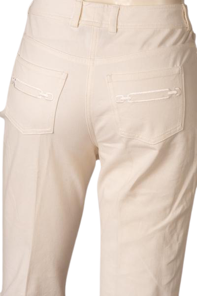 St John Women's Pants Cream Size 4 SKU 000287-11