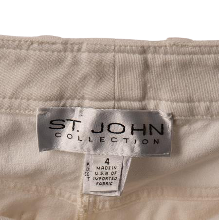 St John Women's Pants Cream Size 4 SKU 000287-11