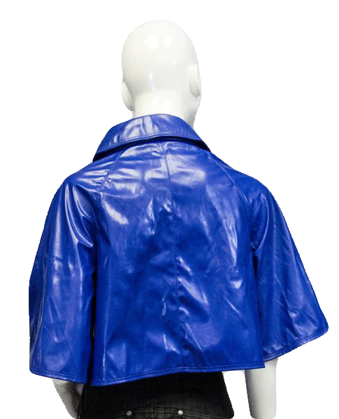Saks Fifth Avenue 90's Jacket Cropped Cobalt Blue Size M SKU 000038