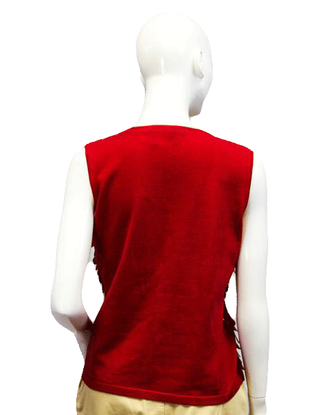 One 7 Six Tank Top Red Vegan Leather Size XL SKU 000039