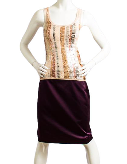 Calvin Klein Satin Skirt Size 2 (SKU 000019)